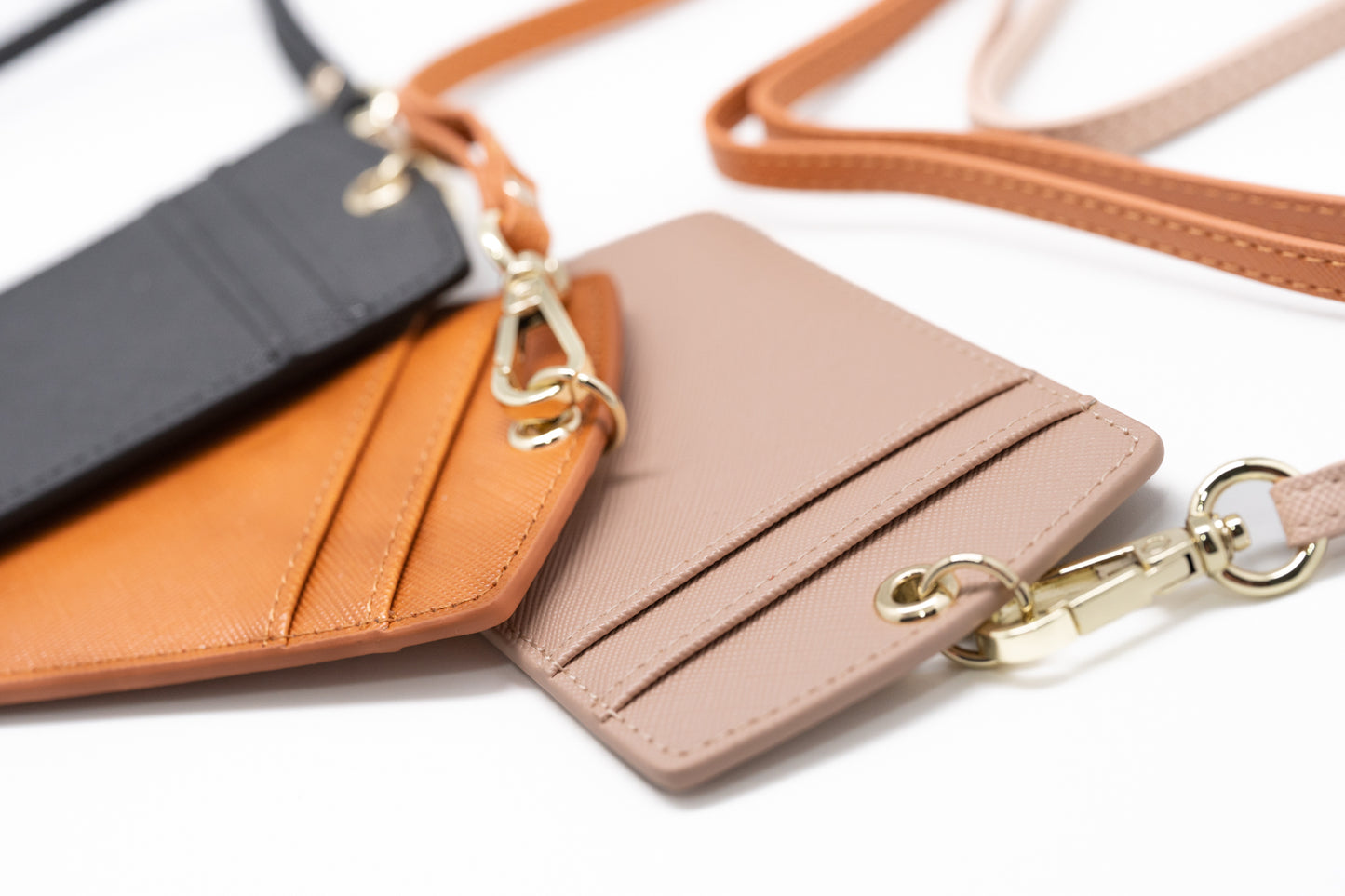 Saffiano ID Cardholder With Lanyard