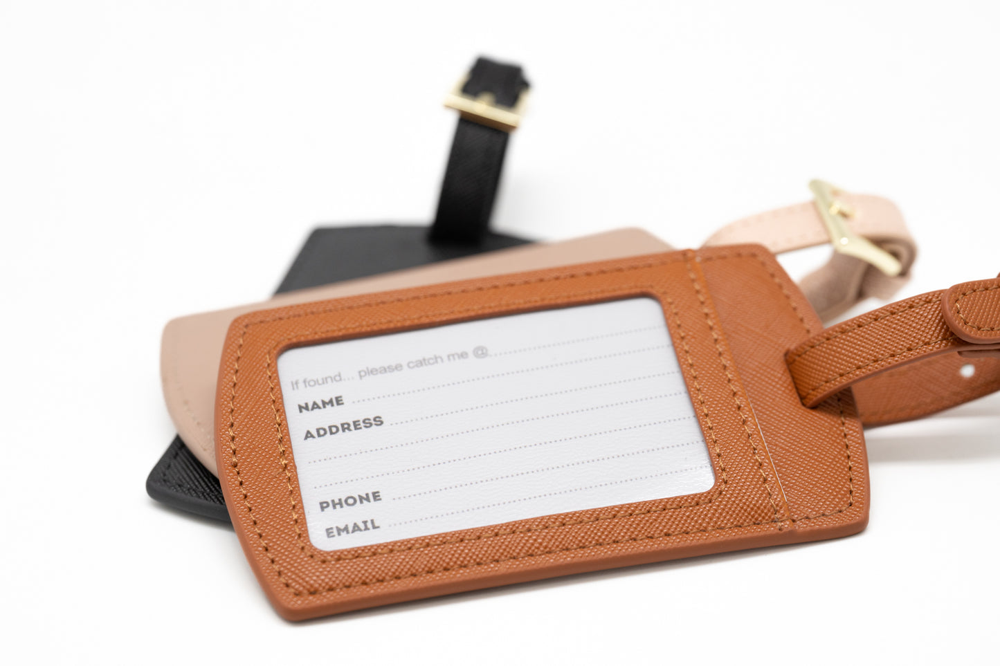 Saffiano Luggage Tag