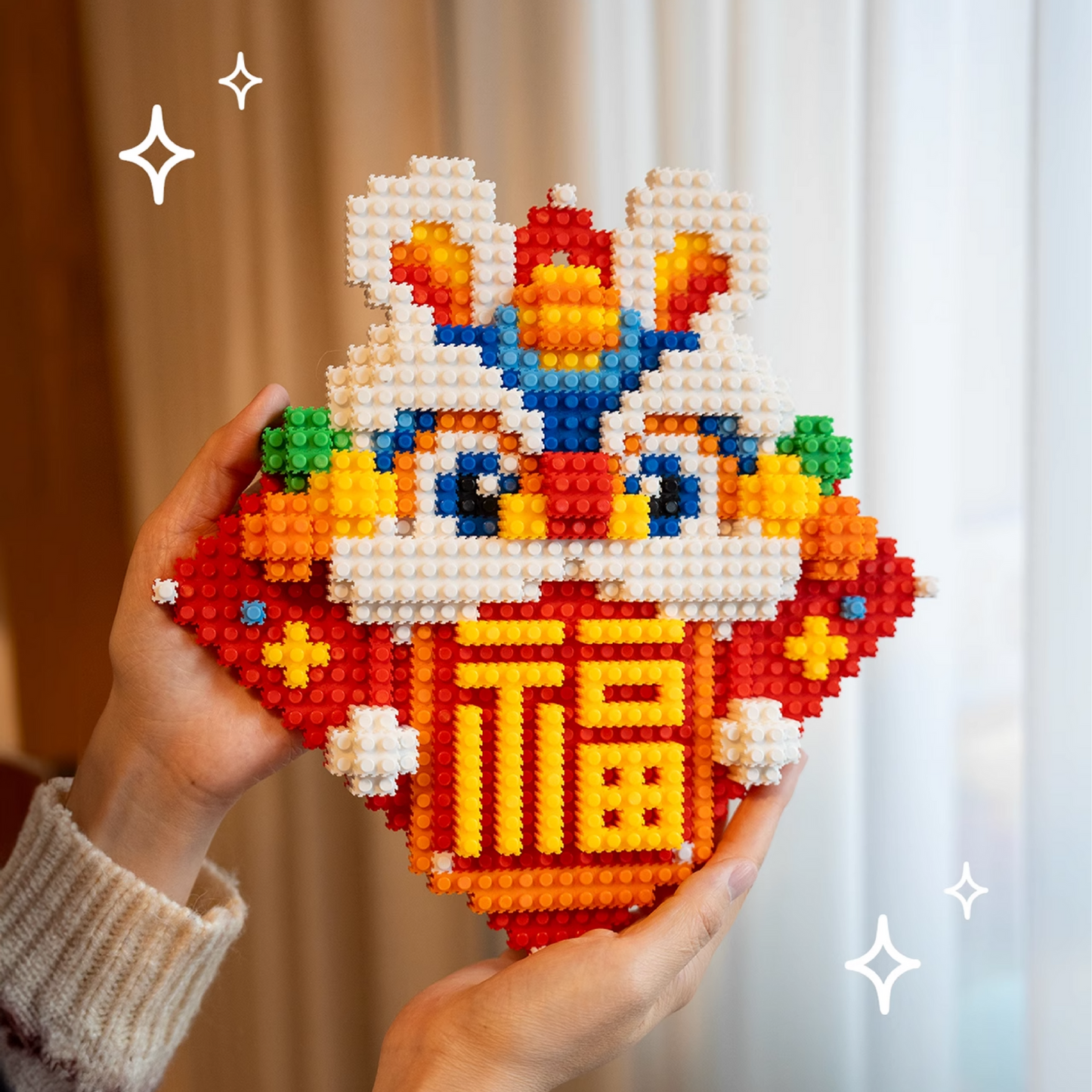 Lion Building Brick Wall Deco