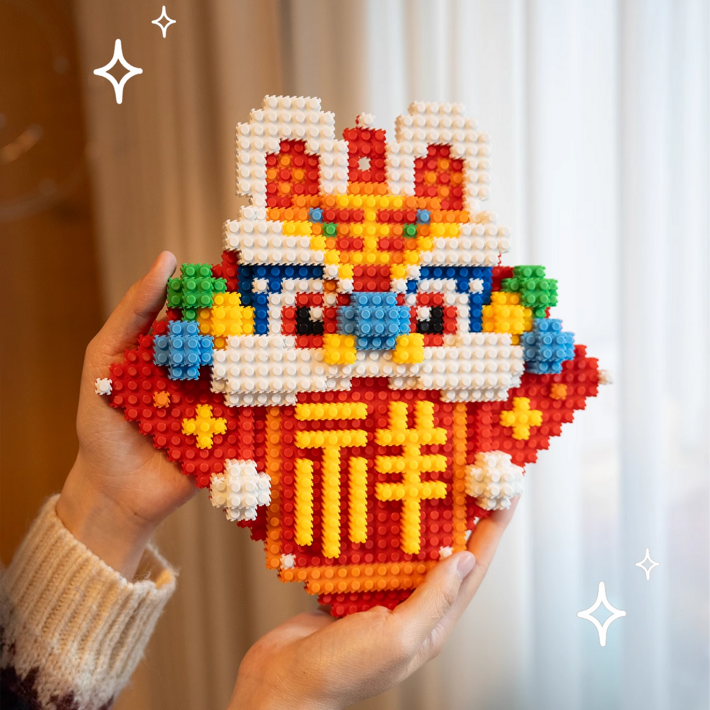 Lion Building Brick Wall Deco