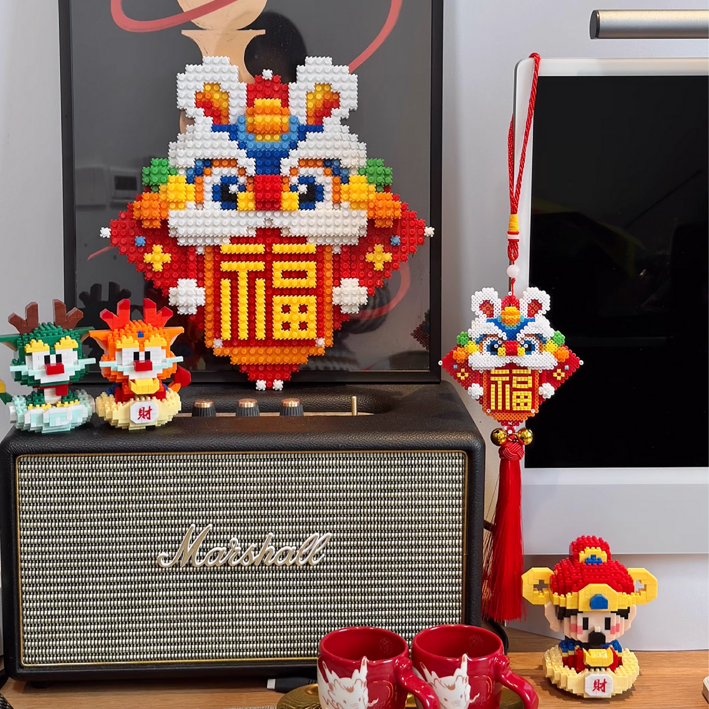 Lion Perler Beads Hanging Deco