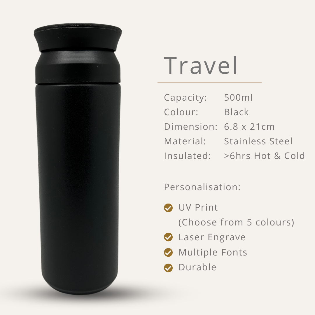 Travel Stainless Steel Bottle 350ml / 500ml