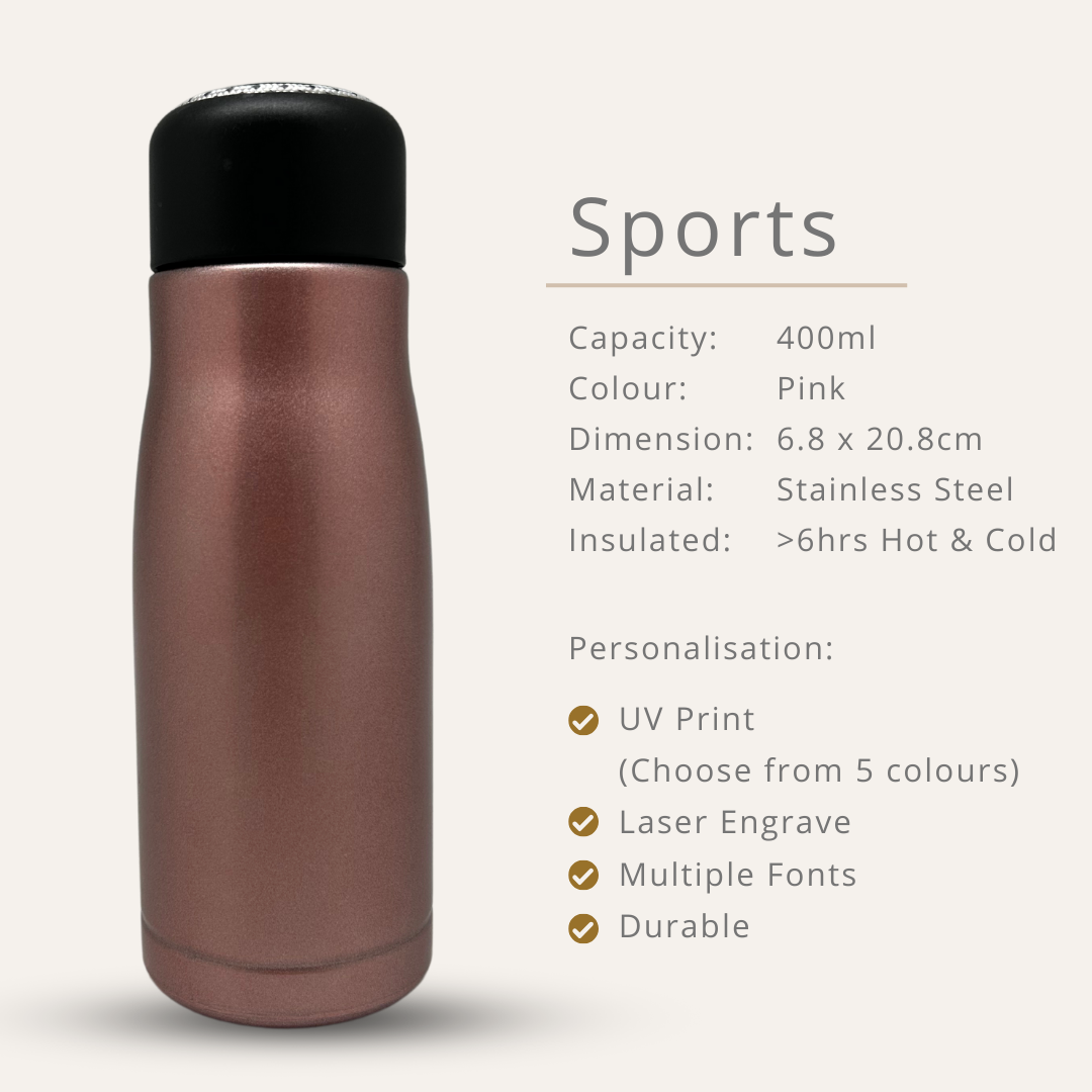Sports Stainless Steel Vacuum Bottle - 350ml / 550ml