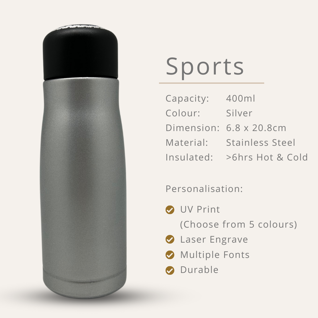 Sports Stainless Steel Vacuum Bottle - 350ml / 550ml