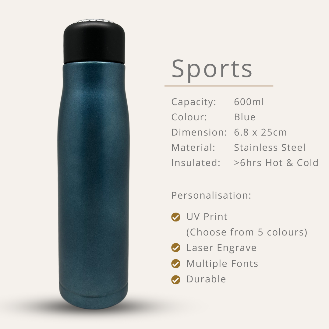 Sports Stainless Steel Vacuum Bottle - 350ml / 550ml