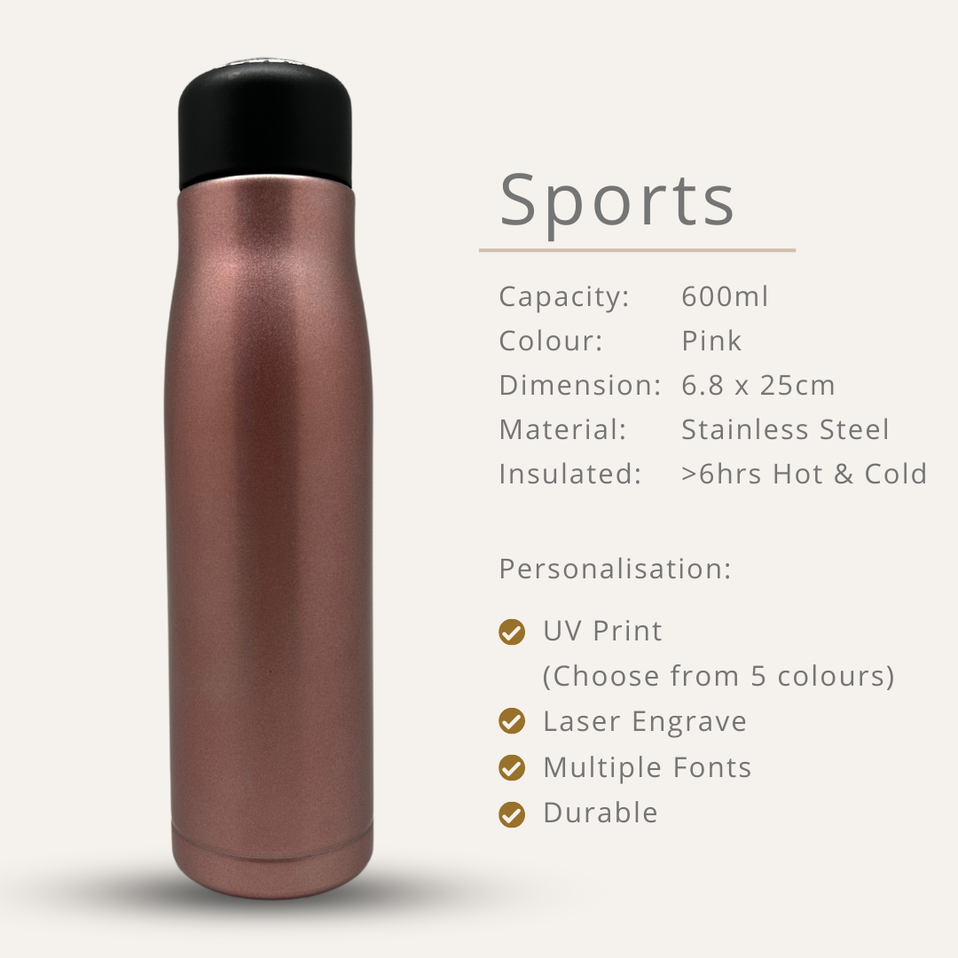 Sports Stainless Steel Vacuum Bottle - 350ml / 550ml
