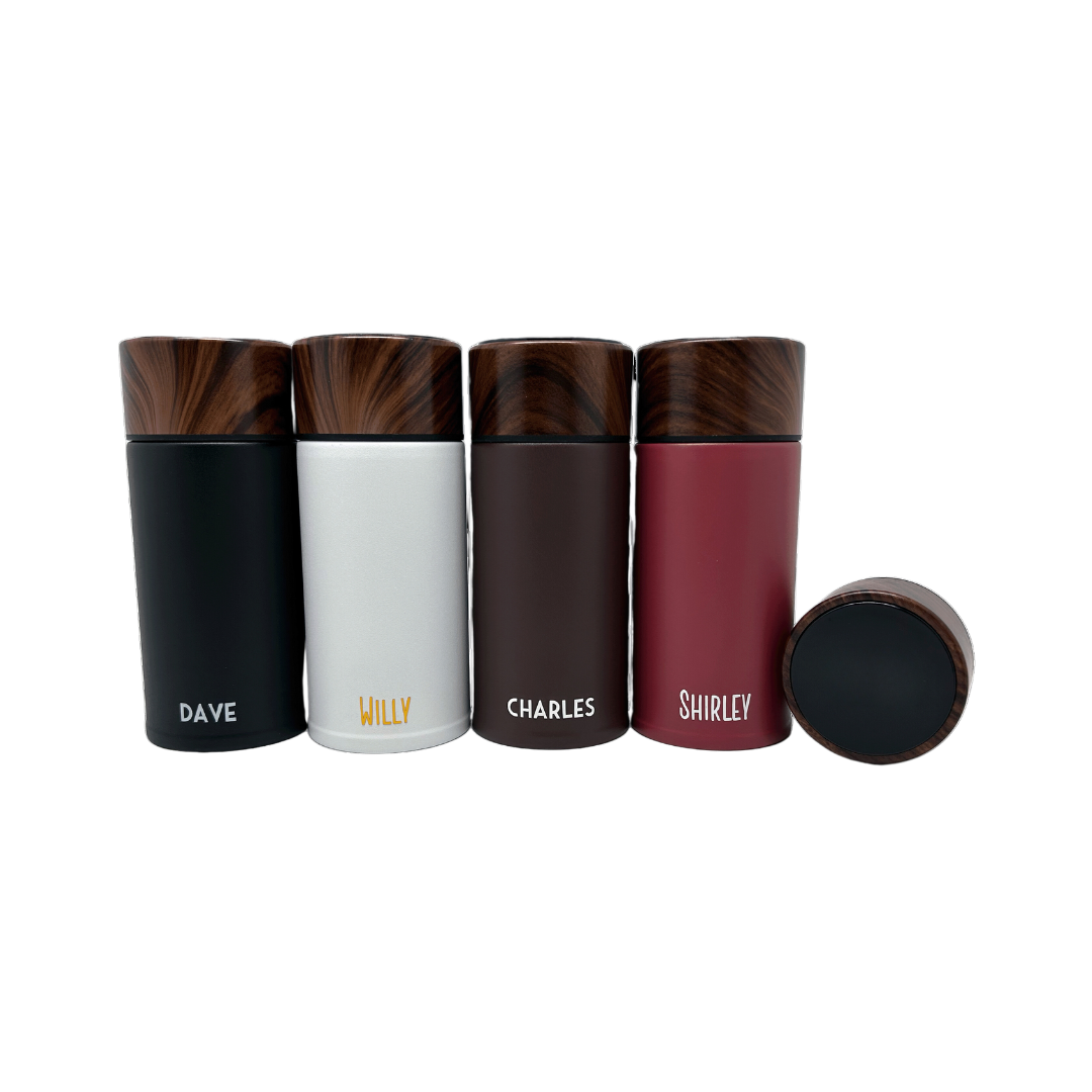 Wood Accent Stainless Steel Bottle 220ml / 320ml