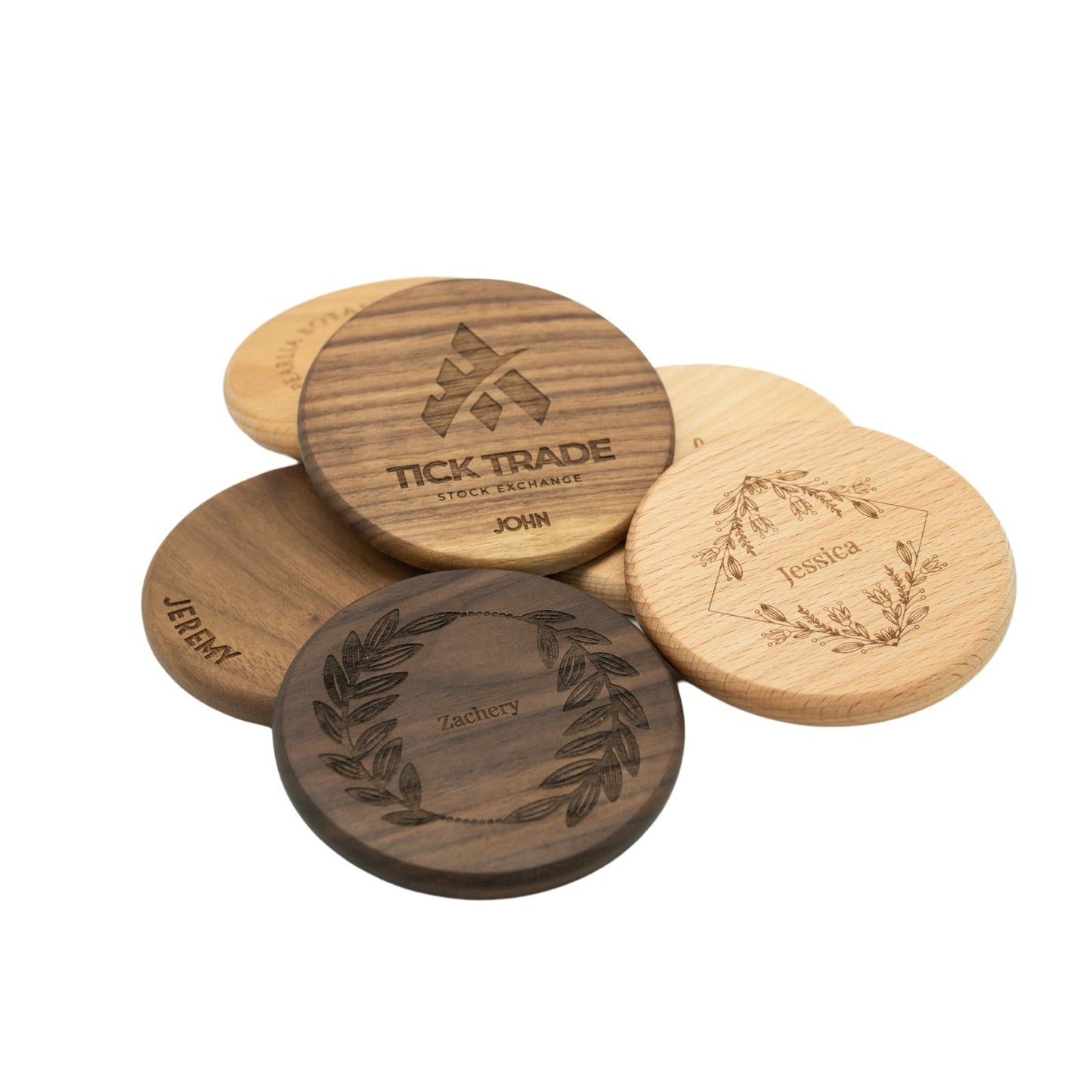 Round Wood Coaster