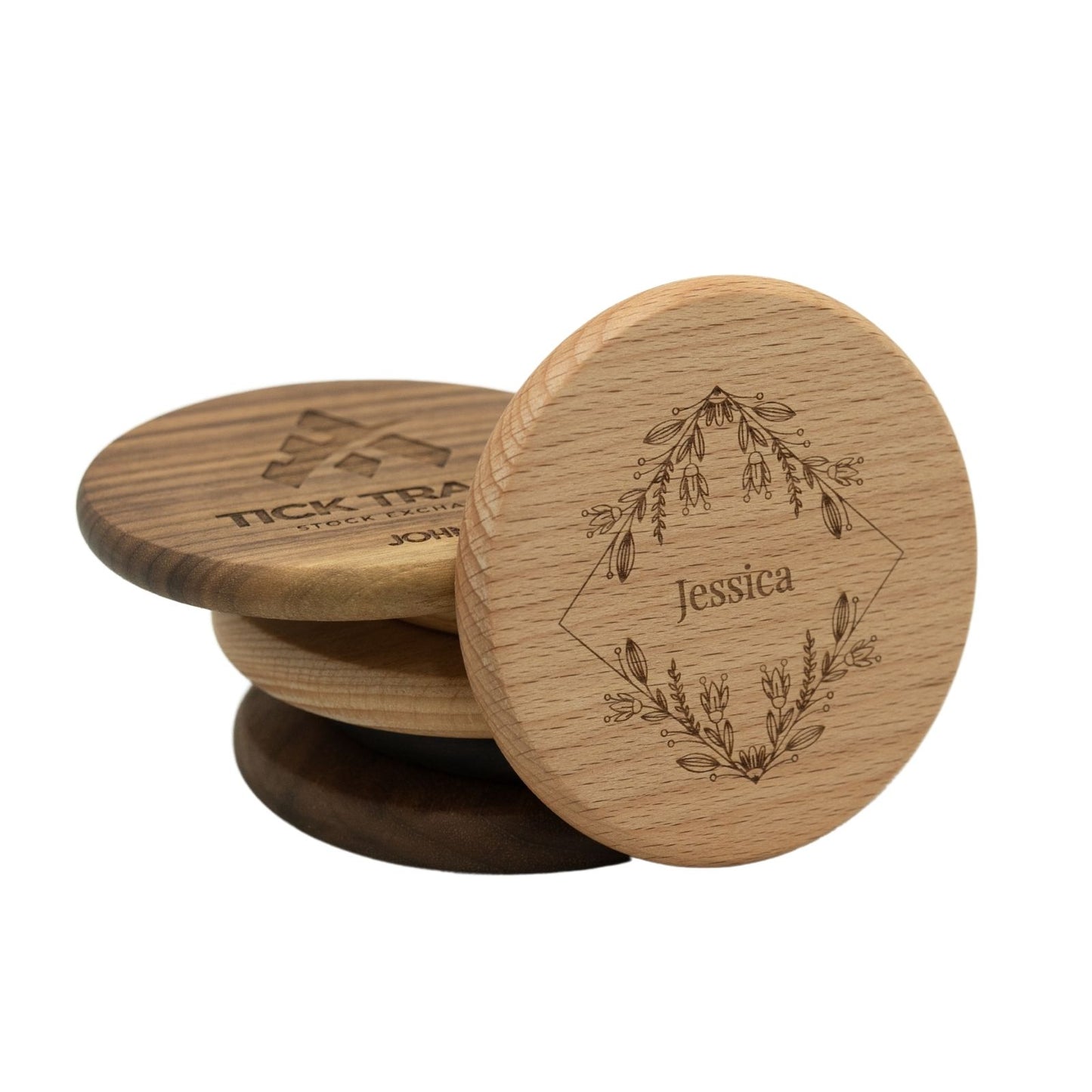 Round Wood Coaster