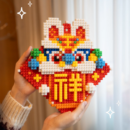 Lion Building Brick Wall Deco