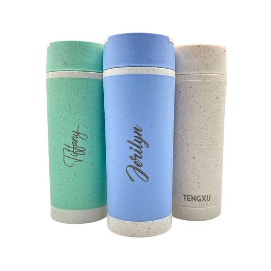 Double Wall Wheat Fibre Bottle with Handle